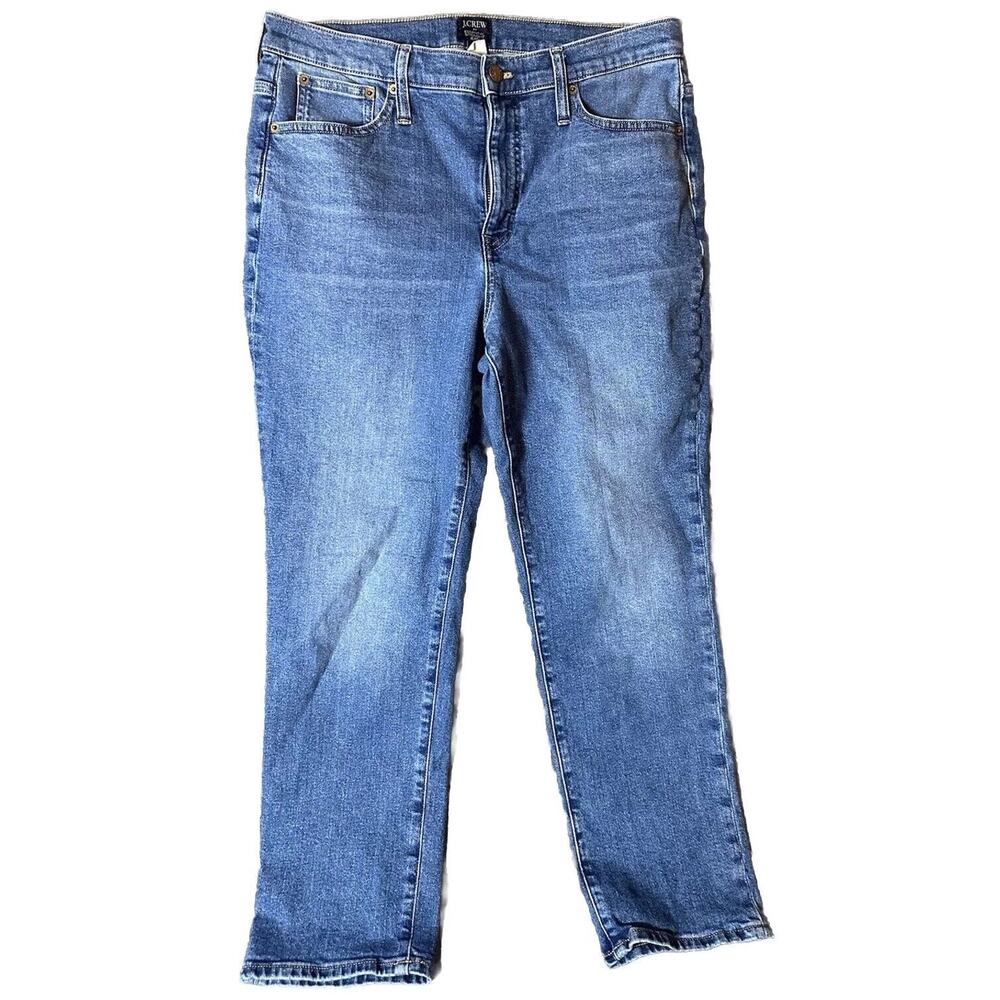 J.Crew Jeans Womens 30 Blue Denim Medium Wash Essential Straight Modest 90s Mid